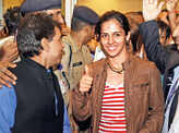 Saina Nehwal's grand welcome in Delhi 