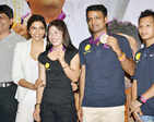 Olympics winners get felicitated
