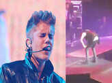 Justin Bieber pukes on stage