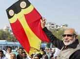Modi at International Kite Festival 