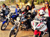 Women riders celebrate Woman's Day