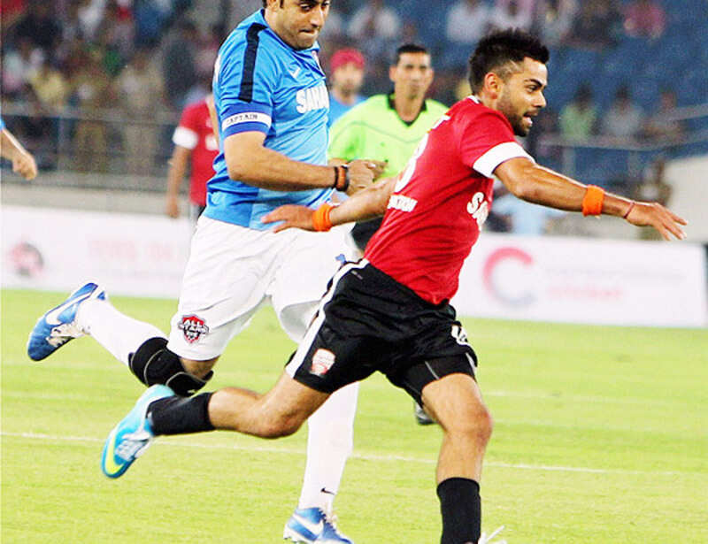 Celebs play football for charity
