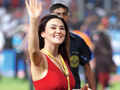 Preity Zinta dazzles in red!