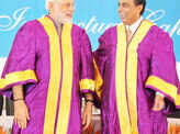 Modi, Ambani at a convocation ceremony