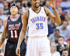 Durant's Thunder cool off Miami Heat
