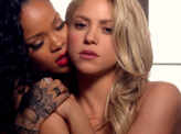 'Naked' RiRi and Shakira get intimate