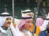 Prince Charles takes part in Saudi ceremony