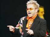 Elton John performs