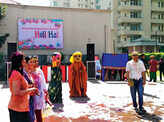 Gurgaon condominiums Holi party