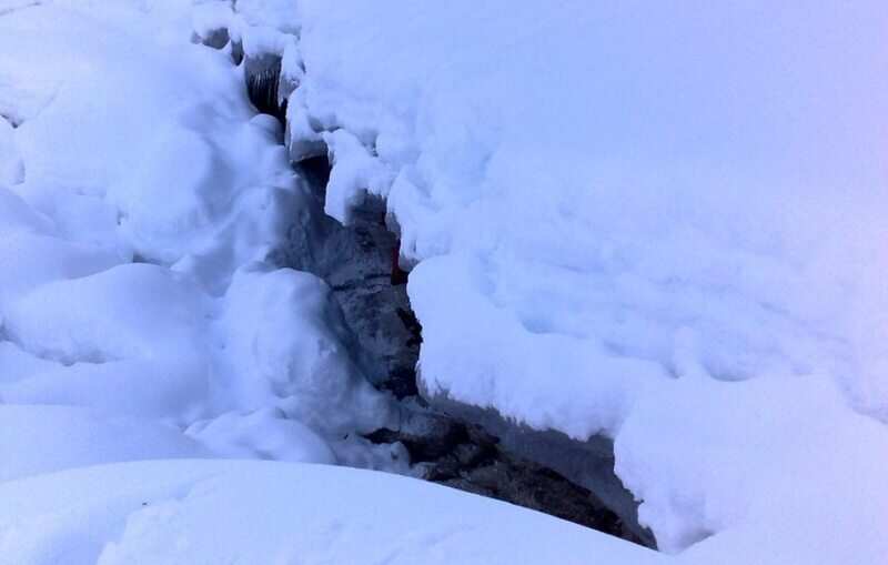 Glacier cave entrance