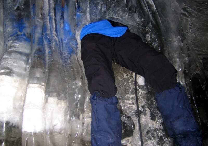 Glacier Caving  Svalbard Norway
