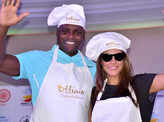 Neha Dhupia at a pasta party