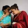 Shraddha Kapoor hugs Asha Bhosale at an awards ceremony in Pune