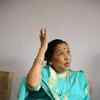Shraddha Kapoor hugs Asha Bhosale at an awards ceremony in Pune