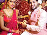 Manish Tripathi-Aditi Sharma's ring ceremony