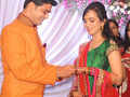Tejal Rakshamwar and Rahul Rahudkar's ring ceremony