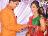 Tejal Rakshamwar and Rahul Rahudkar's ring ceremony