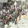 Article image for: Funeral in Gaza for family killed in Israeli airstrike