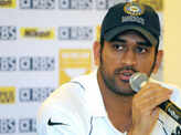 Dhoni at press meet