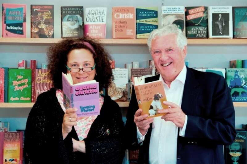 Sophie Hannah with Mathew Prichard, Chairman, Agatha Christie Ltd
