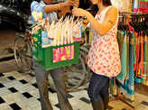 Shanti Dynamite trying chana zorgaram at Naveen Market in Kanpur