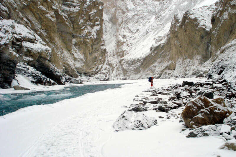 Chaddar trek deep gorge