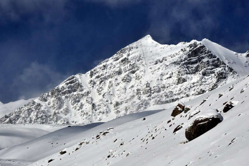 Stok Kangri in winter snow