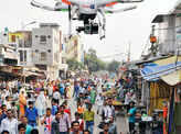 Drone helps police scan Trilokpuri locality