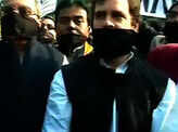 Rahul leads Congress protest outside Parliament