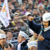 AAP chief Arvind Kejriwal addresses rally at Shastri Nagar