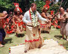 Royals, dancing with the natives