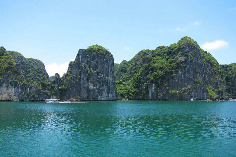 Kayaking through the floating village