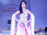 Actress Amrita Rao showcases a designer creation