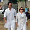 Article image for: Rohit Roy and <i class="tbold">manasi joshi roy</i> during Karim Morani’s mother’s funeral