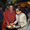 Article image for: Salim Khan and <i class="tbold">sushila</i> Charak during the Ganesh Chaturthi celebrations