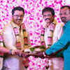 Article image for: Radhika and Sarathkumar with <i class="tbold">Abhimanyu Mithun</i>'s family