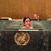 Foreign minister Sushma Swaraj concludes her address to the UN general assembly