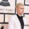 Justin Bieber arrives on the red carpet at the 58th annual Grammy Awards