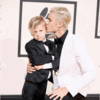 Awwww! Singer Justin Bieber kisses kid brother Jaxson on the Grammys red carpet