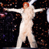 Lady Gaga performs a medley of David Bowie songs as a tribute to the late singer during the 58th Grammy Awards