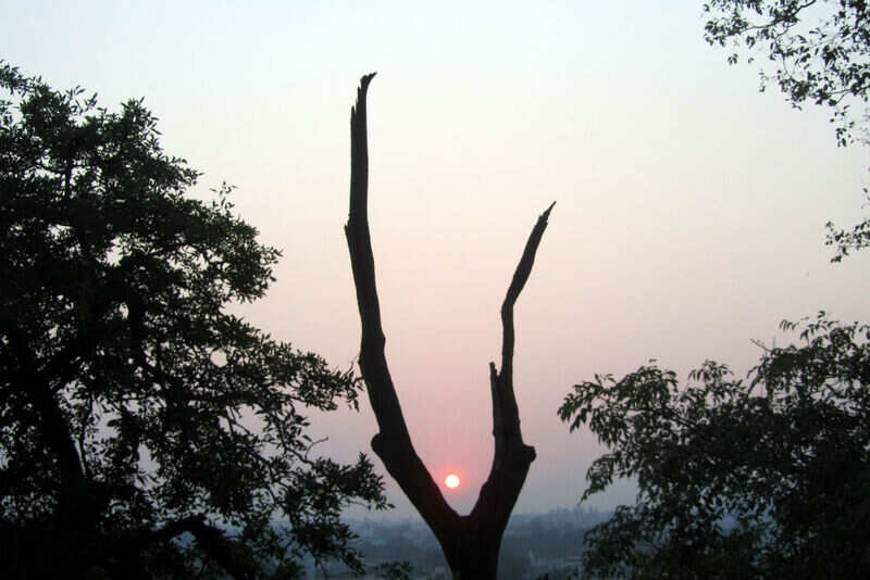 A stunning sunset at the beatles Ashram