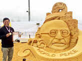 Sudarsan Pattnaik wins gold in sand art contest