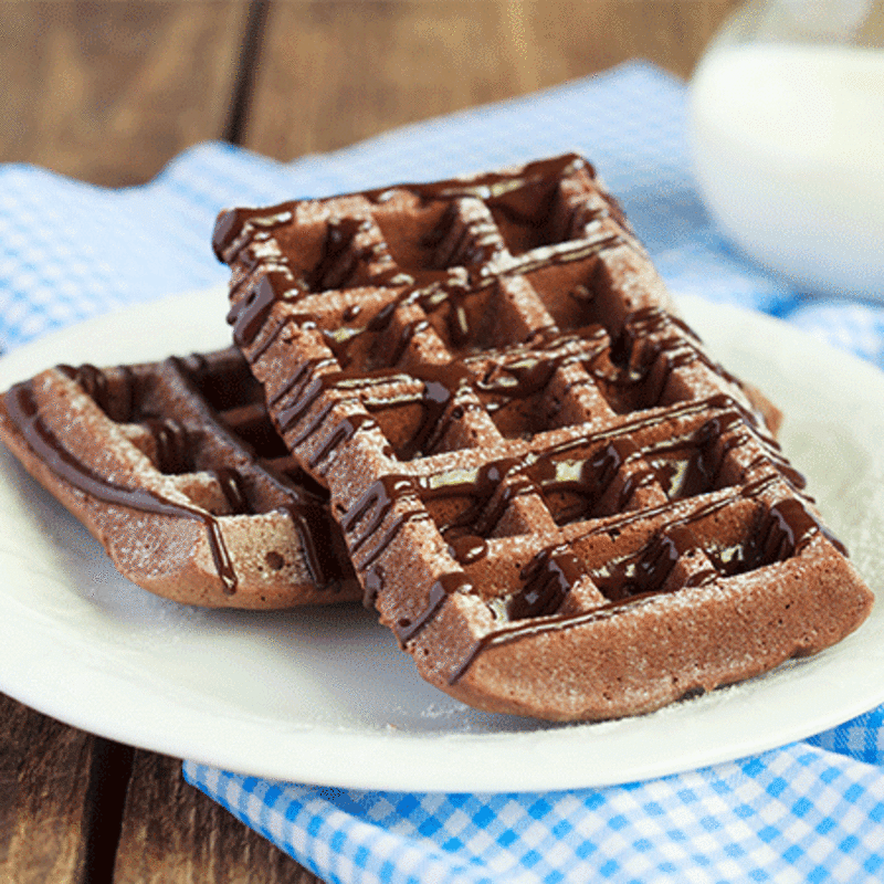 Chocolate Waffles Recipe: How to Make Chocolate Waffles Recipe | Homemade Chocolate Waffles Recipe