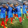 France players celebrate win