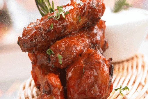 Chocolate Barbecue Chicken Wings