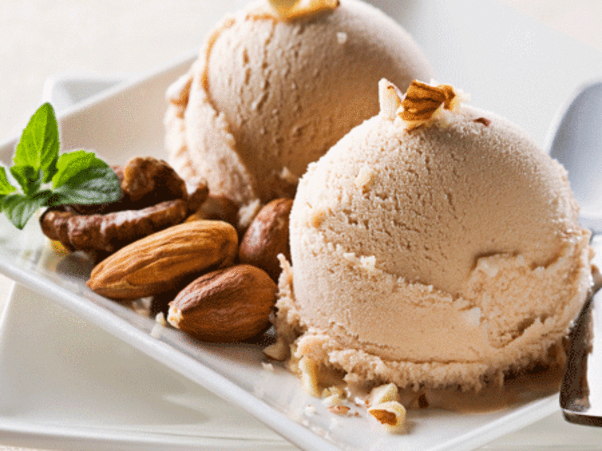 Roasted Almond Ice Cream Recipe: How to Make Roasted Almond Ice Cream  Recipe | Homemade Roasted Almond Ice Cream Recipe