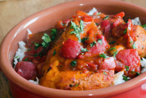 Spanish Style Chicken with Red Peppers