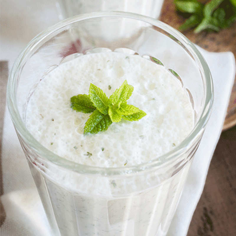 Mint Lassi Yogurt Mint Smoothie Recipe