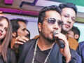 Mika Singh performs in the city
