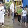 Govinda, son Yash, Bharti Singh at Krushna Abhishek's father's funeral